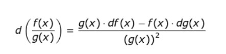 Quotient Rule Derivative Formula