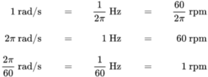 angular velocity formula rpm