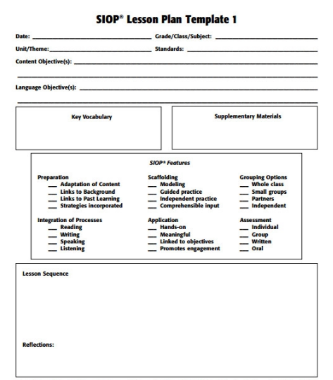 Siop Model template