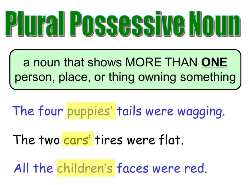 Plural possessive