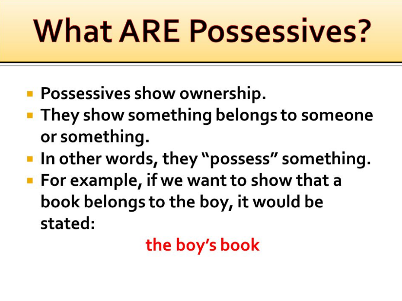 Plural Possessive Meaning Types More