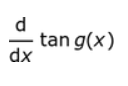 The derivative of tanx