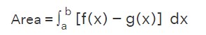 Area Between Two Curves Formula