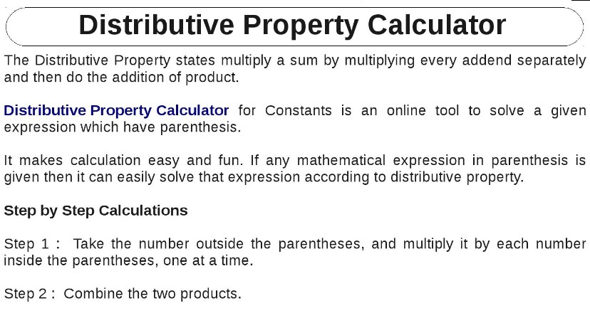 Distributive Property Calculator